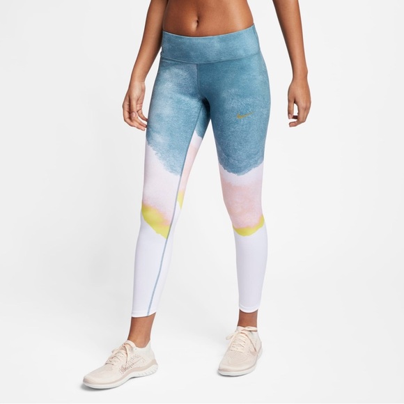 EUC Nike Epic Luxe Running Tights/Legging Sunset size L - Picture 1 of 6